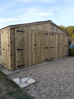 Wooden shed