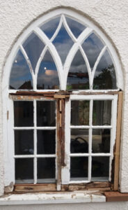 Rotten wooden window